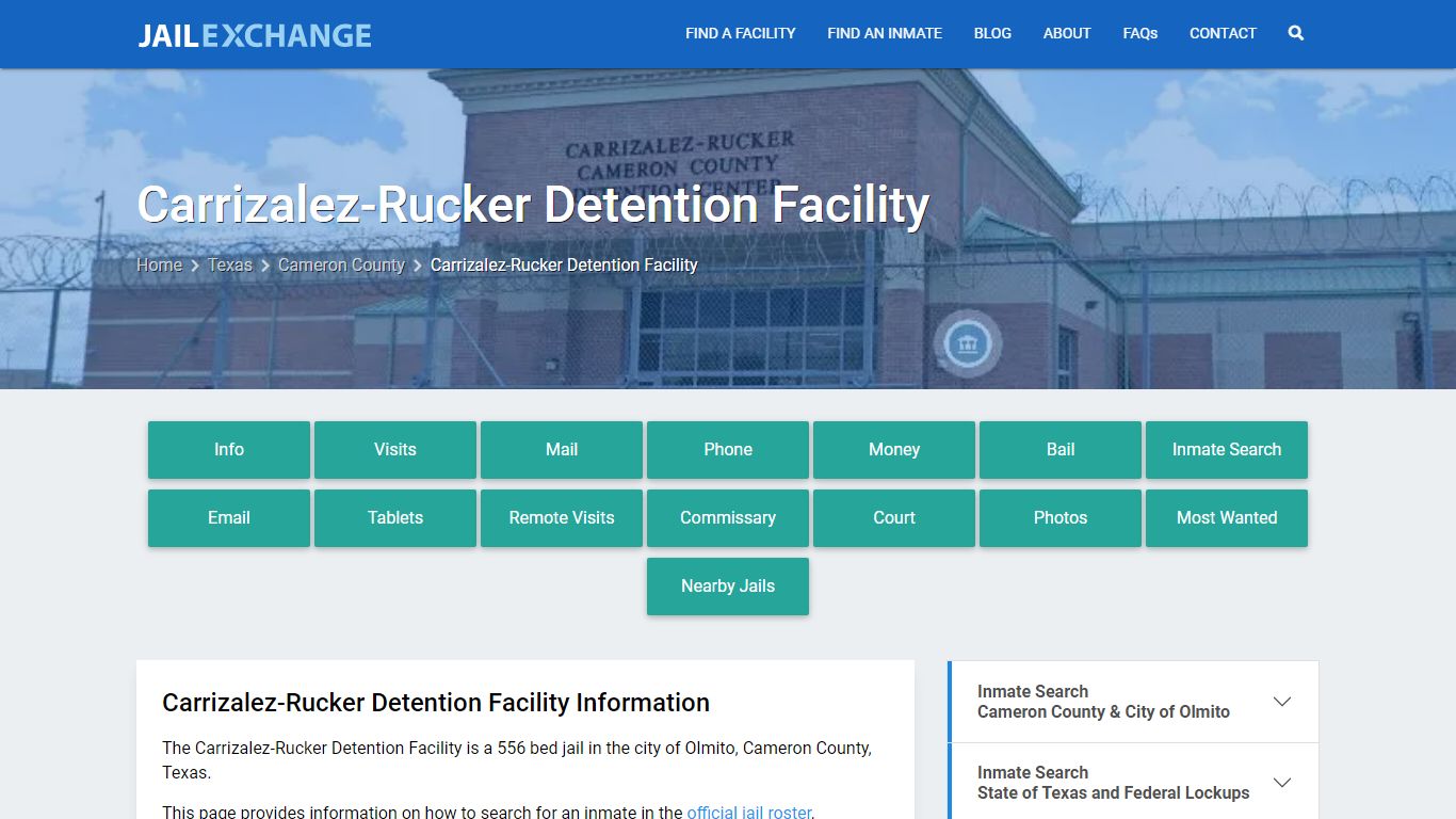 Carrizalez-Rucker Detention Facility, TX Inmate Search, Information